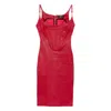 Versace Zipper Dress In Red
