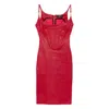 Versace Zipper Dress In Red