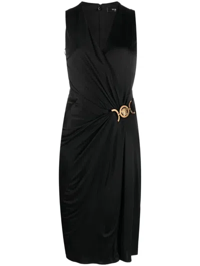 Versace Medusa Midi Dress 95 In Black