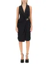 Versace Midi Dress In Black