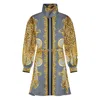 Versace Dress Cheetah Foulard On Silk Crepe Satin Lw Clothing In Multi