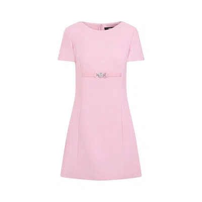 Versace Short-sleeved Mini Dress In Pink