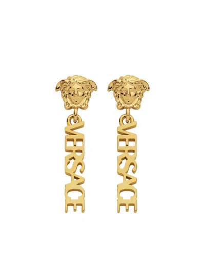 Versace Drop Earrings Accessories In Gray