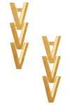 Versace Drop Earrings In  Gold