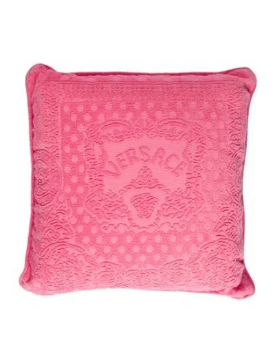 Pre-owned Versace Dua Lipa La Vacanza Beach Pillow W/ Tags In Pink