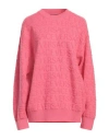 Versace Soft Knit Crewneck Sweater In Pink