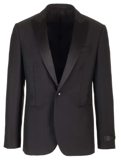Versace Duchess Tuxedo Jacket In Black