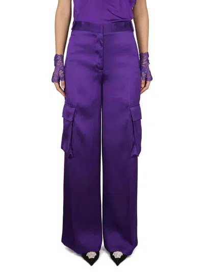Versace Purple Wide Cargo Pants