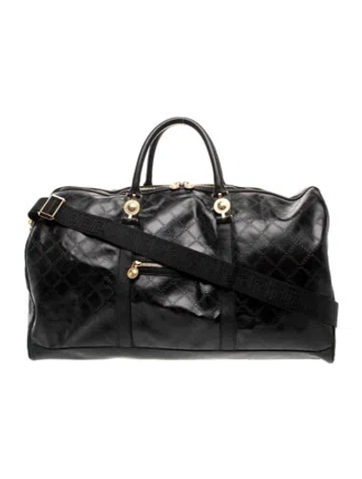 Pre-owned Versace Duffle Bag In Black