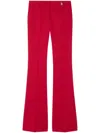 Versace Dv Grain-de-poudre Trousers In Red