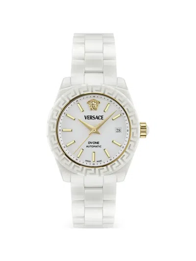 Versace Dv One Greca 40mm Watch In Metallic