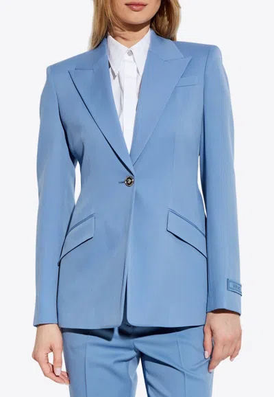Versace Wool Blazer With Closed Lapels