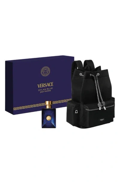 Versace Dylan Blue Eau De Toilette Set (limited Edition) $155 Value In Transparent