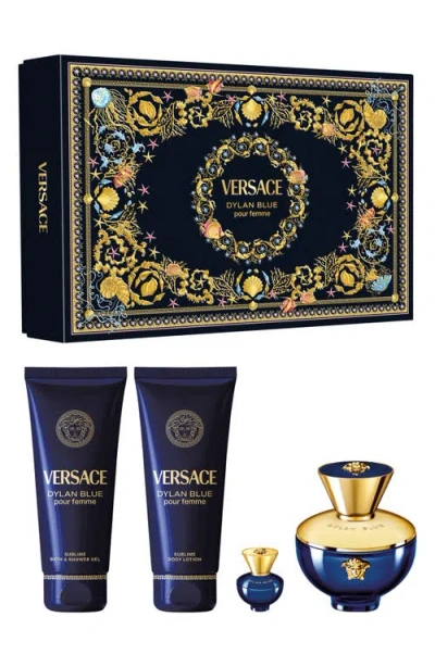 Versace Dylan Blue Pour Femme Eau De Parfum Gift Set $220 Value In Transparent