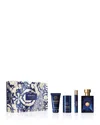 Versace Dylan Blue Pour Homme Eau De Toilette Gift Set ($197 Value) In Transparent