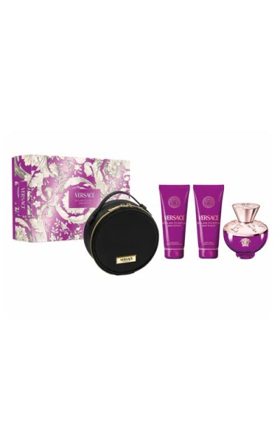 Versace Dylan Purple 4-piece Gift Set $231 Value In Transparent