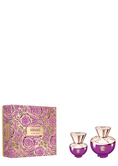 Versace Dylan Purple Eau De Parfum Set 100ml In White