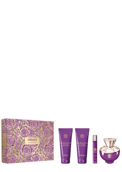 Versace Dylan Purple Eau De Parfum Set 100ml In White