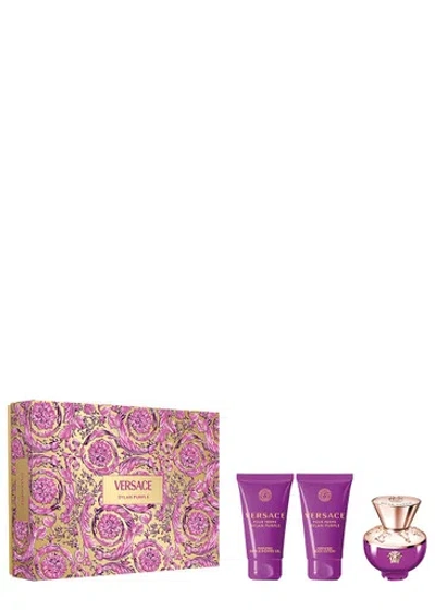 Versace Dylan Purple Eau De Parfum Set 50ml In White