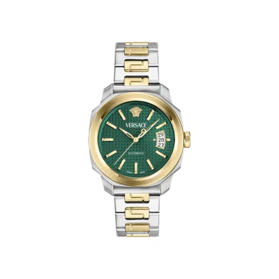 Pre-owned Versace Dylos Automatic Watch 'two-tone' | Gold | Men's Size Onesize