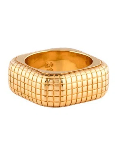 Pre-owned Versace Dylos Band Ring In Multi