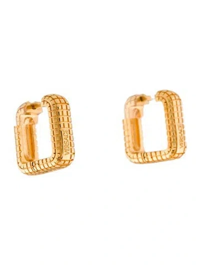 Pre-owned Versace Dylos Hoop Earrings In Multi