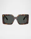 Versace 55mm Square Sunglasses In Havana