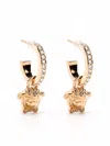 Versace Crystal La Medusa Hoop Earrings