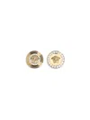 Versace Crystal Medusa Earrings In Gold