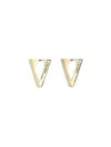 Versace V Drop Earrings In Gold