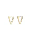 Versace V Drop Earrings In Gold