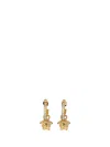 Versace Crystal La Medusa Hoop Earrings In Oro -crystal