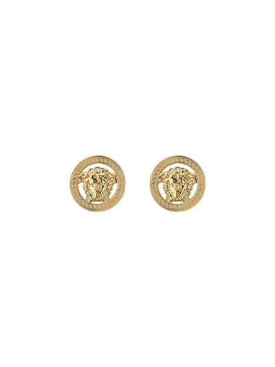 Versace Medusa Earrings In  Gold