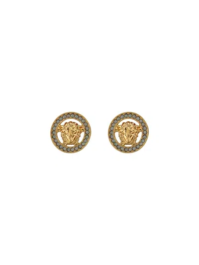 Versace Medusa Earrings In Multicolor