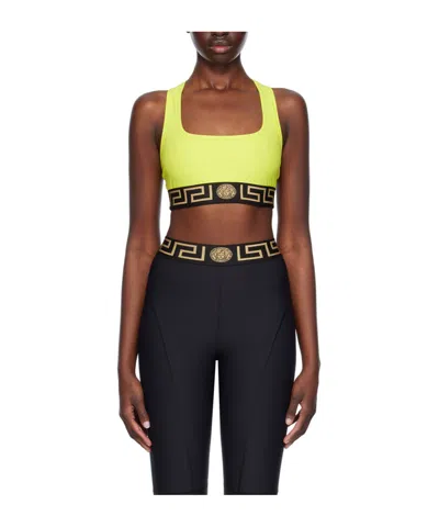 Versace Elastic Jersey Bra Underwear In Black