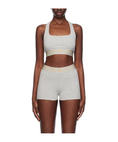 Versace Elastic Jersey Bra Underwear In Brown