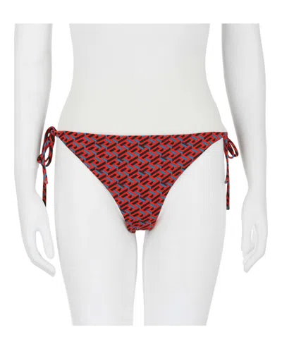 Versace Elastic Waist Bikini Swimsuit In White