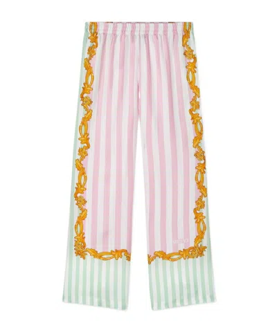 Versace Kids' Elastic Waist Casual Pants In Multi