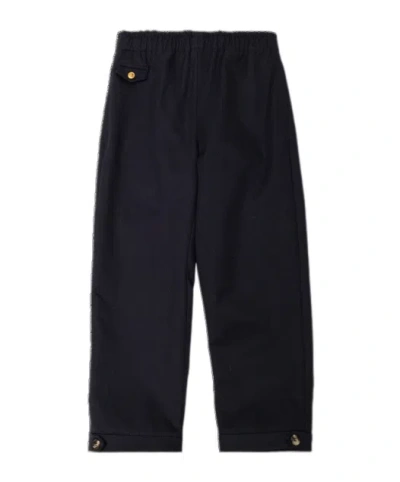 Versace Elastic Waist Casual Pants In Black