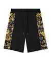 Versace Elastic Waist Shorts In Black
