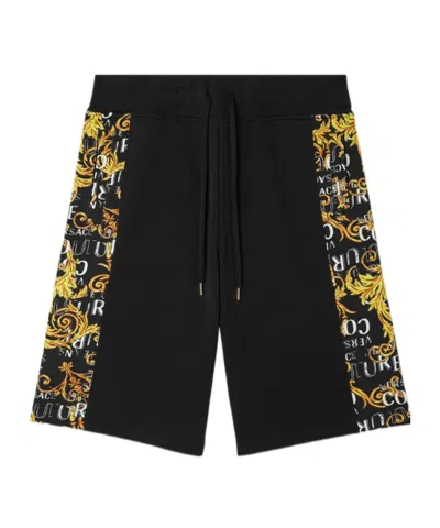 Versace Elastic Waist Shorts In Black