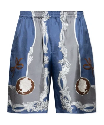 VERSACE VERSACE PATTERN-PRINTED ELASTICATED WAISTBAND SHORTS