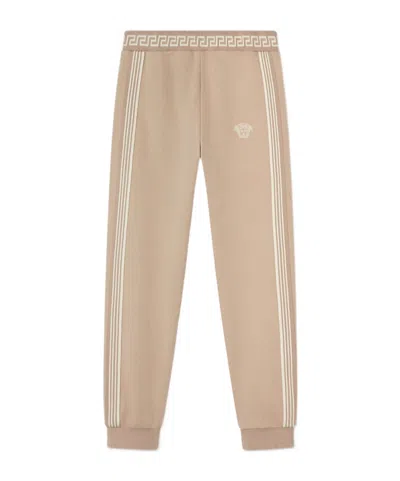 Versace Elastic Waist Sweatpants In Neutral