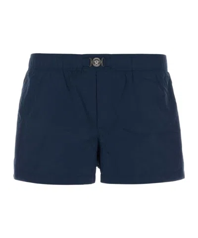 Versace Elastic Waist Swimming Trunks In Black
