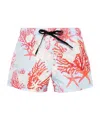 Versace Swim Shorts Coral All Over Print In Blue