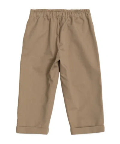 Versace Elastic Waist Trousers In Brown