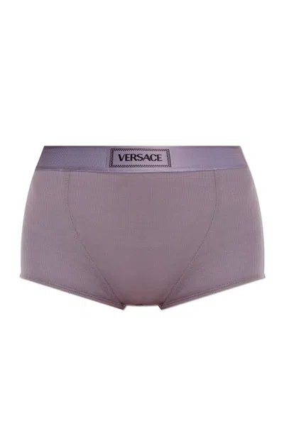 Versace Elastic Waist Underwear In Gray