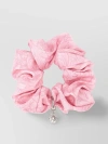VERSACE ELASTICATED FLORAL SATIN HAIR ACCESSORY
