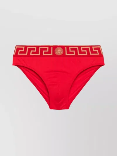VERSACE LOGO WAISTBAND SWIMMING TRUNKS