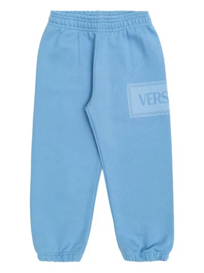 Versace Kids' Elasticated Track Pants In Blue